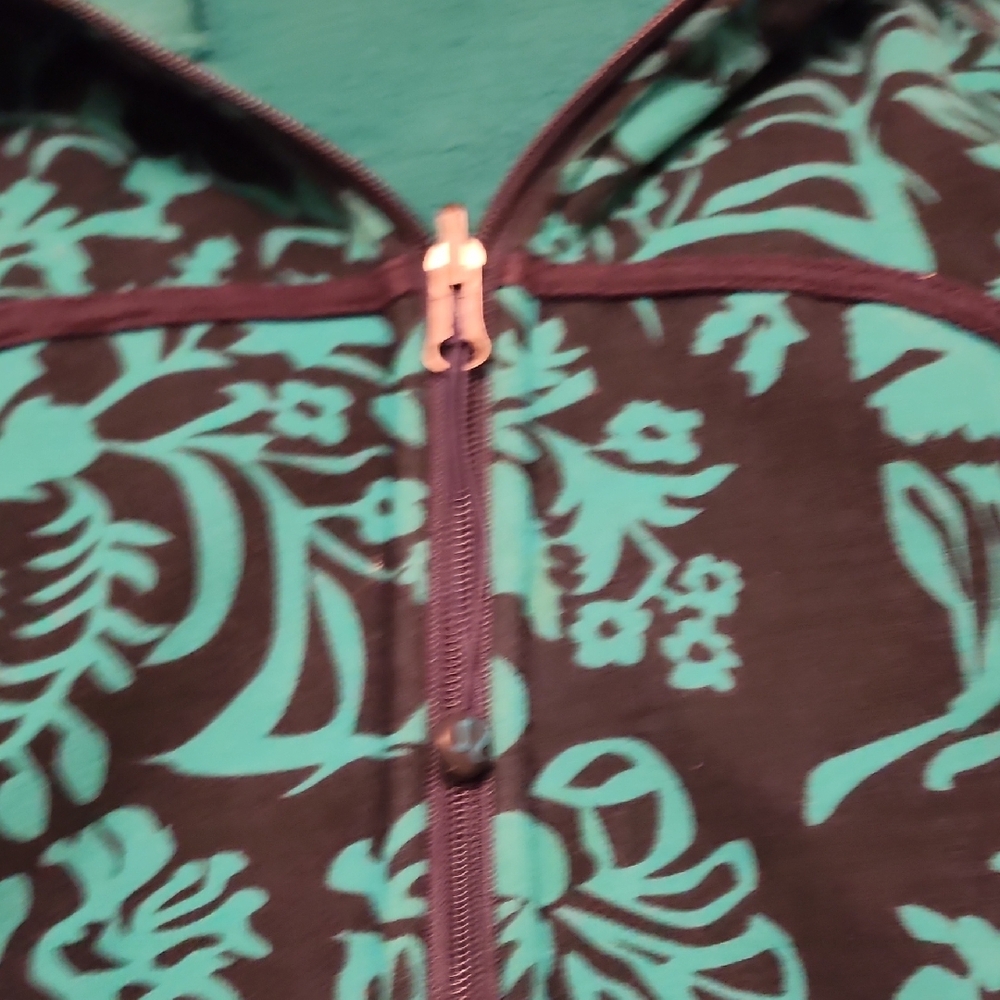 Lululemon Y2K Reversible Floral Full Zip Scuba Hoodie Sz 10 - Picture 3 of 6